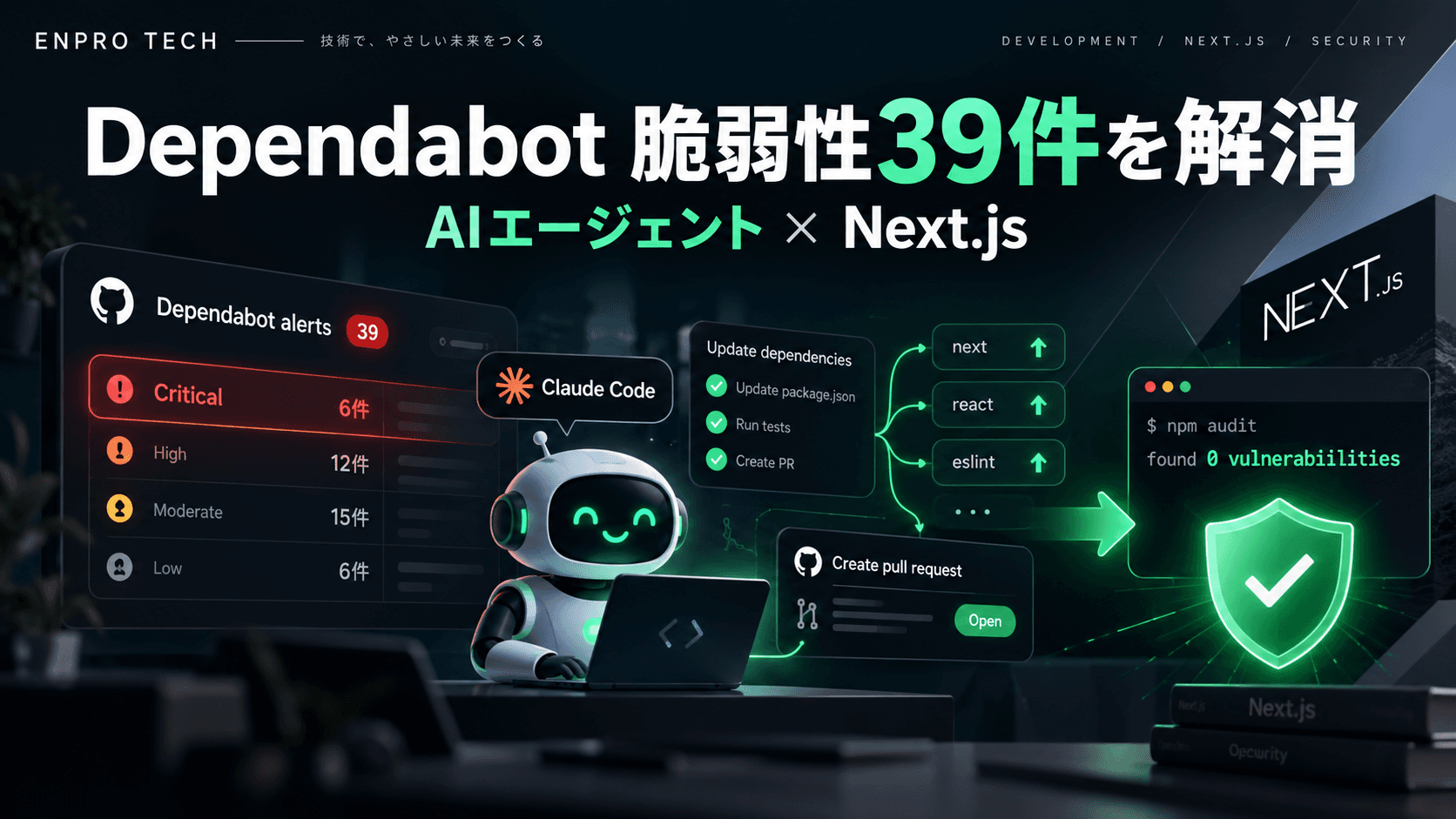 個人ブログの Dependabot アラート39件をAIエージェントと解消した記録|critical 6件の中身と判断基準